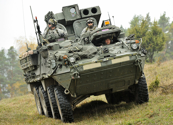 Stryker armored vehicle participates in Saber Junction 2012 exercise